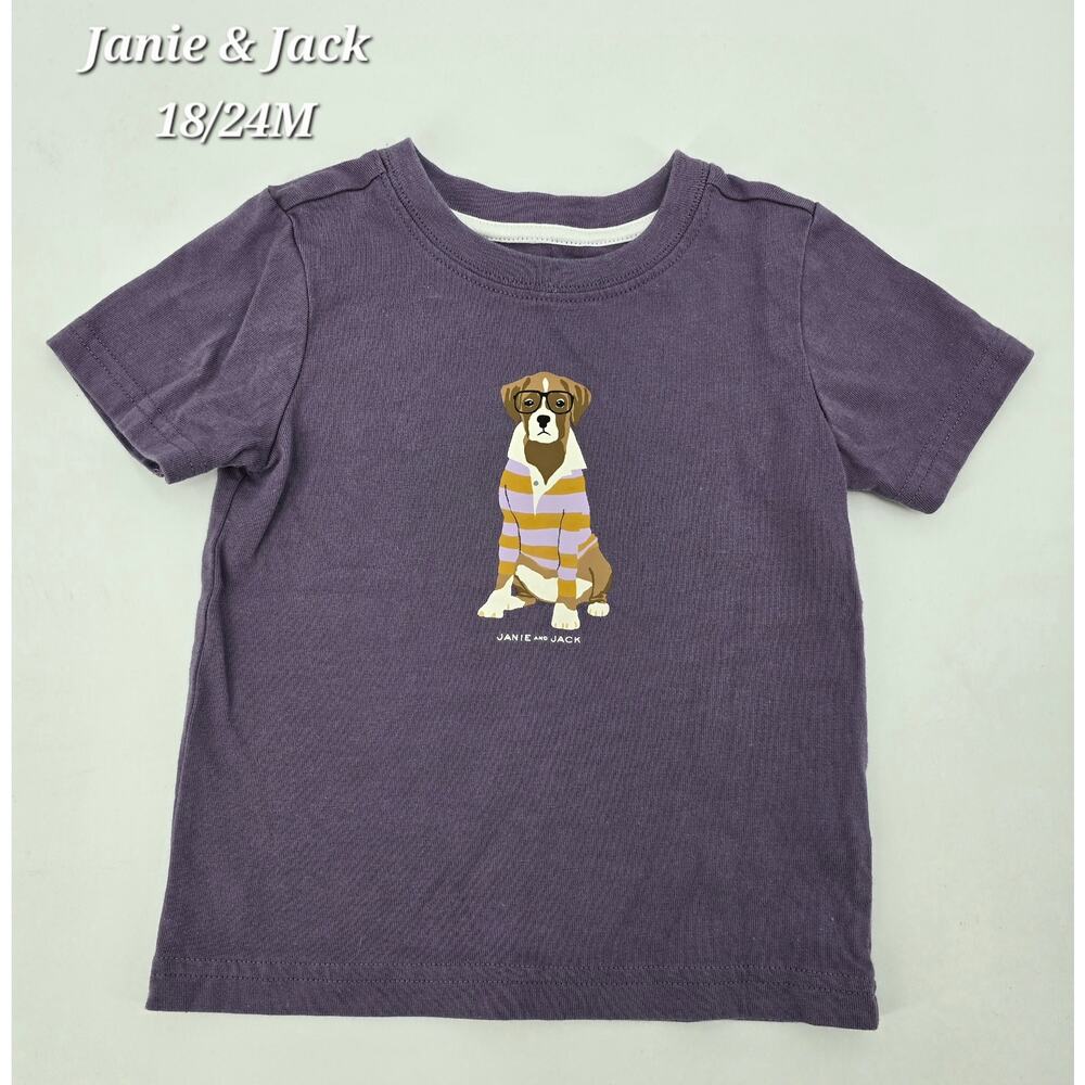 Janie and Jack Studious Boxer Cotton Tee